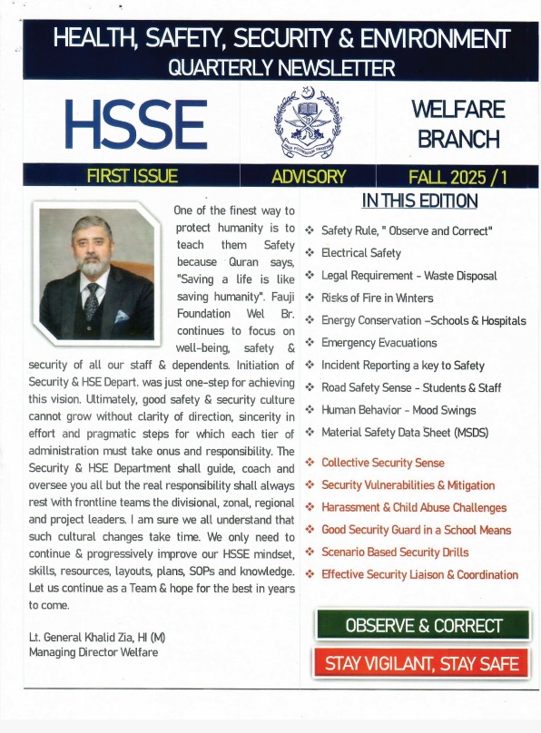 Health, Safety, Security & Environment Quarterly Newsletter